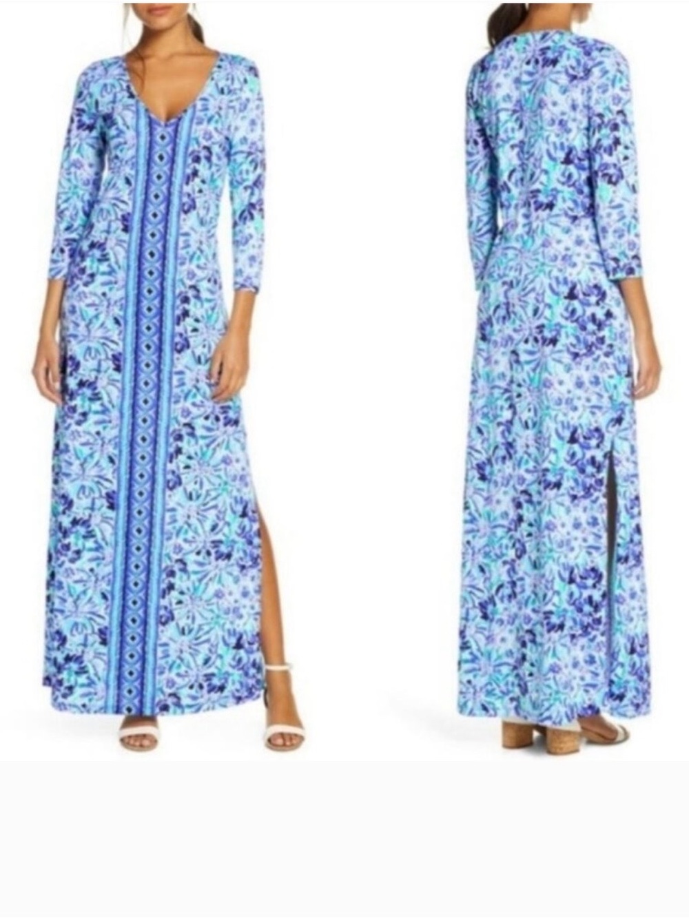 Lilly Pulitzer Anissa Maxi Dress Iris Blue Size XS